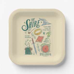 Assiettes En Carton Graphisme en collage aquarelle THE SHIRE™