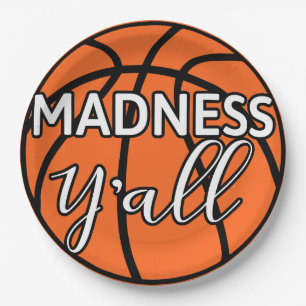 Assiettes En Carton Gras Madness Y'all Basketball Watch Party