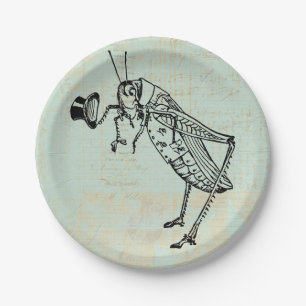Assiettes En Carton Grasshopper avec chapeau supérieur