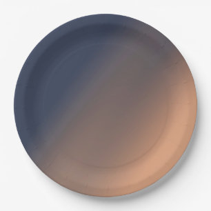 Assiettes En Carton Gray-blue et beige.
