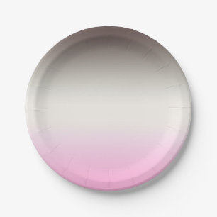 Assiettes En Carton Gray rose ombre