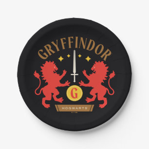 Assiettes En Carton GRAYFFINDOR™ Maison double Lion épée graphique