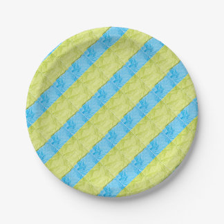 Assiettes En Carton green and blue blocks