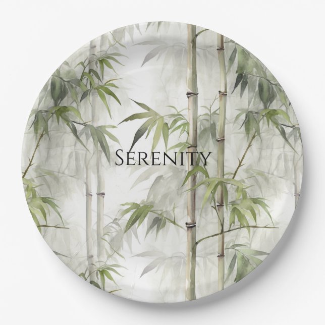 Assiettes En Carton Green Bamboo Serenity (Devant)