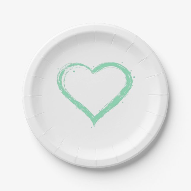 Assiettes En Carton Green Heart Essential  (Devant)