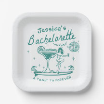 Green Whimsical Main dessinée Funky Bachelorette