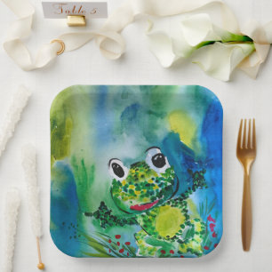 Assiettes En Carton Grenouille