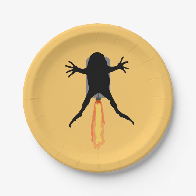 Assiettes En Carton Grenouille à roquette (Devant)
