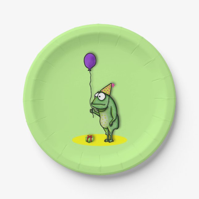Assiettes En Carton Grenouille de partie (Devant)
