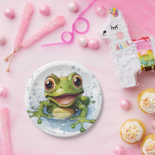 Assiettes En Carton Grenouille drôle