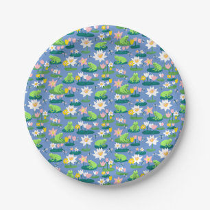Assiettes En Carton Grenouilles et Lily Pads BABY SHOWER d'anniversair