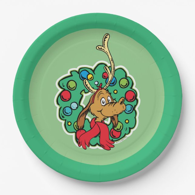 Assiettes En Carton Grille | Max Christmas Wreath (Devant)