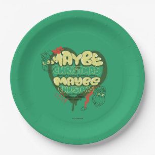 Assiettes En Carton Grinch Citation de Noël