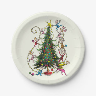 Assiettes En Carton Grinch Classique Sapin de Noël