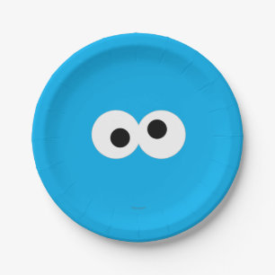 Assiettes En Carton Gros visage de Cookies Monster
