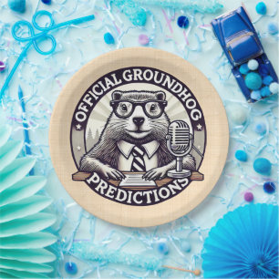 Assiettes En Carton Groundhog Day Predictions - Marmotte Météo
