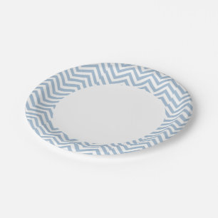 Assiettes En Carton Grunge bleu clair Textile