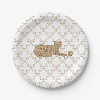 Assiettes En Carton Guépard et bambou