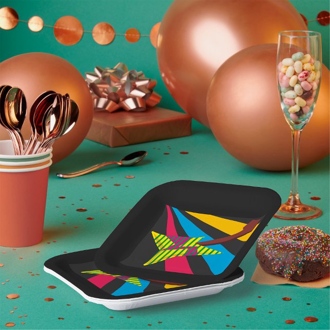 Assiettes En Carton Guitare colorée (Créateur téléchargé)