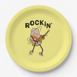 Assiettes En Carton Guitare des Rocheuses Blanches