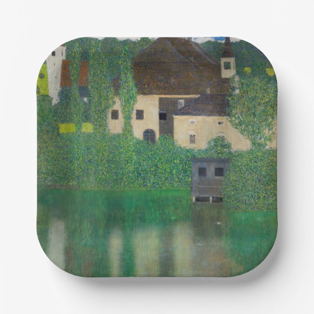 Assiettes En Carton Gustav Klimt - Château aquatique (Recto)