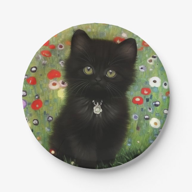 Assiettes En Carton Gustav Klimt Kitten (Devant)