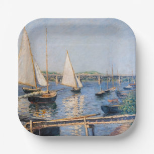 Assiettes En Carton Gustave Caillebotte - Bateaux à voile à Argenteuil