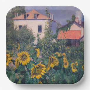 Assiettes En Carton Gustave Caillebotte - Fleurs de soleil, Jardin