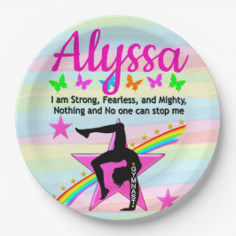 ASSIETTES EN CARTON GYMNAST FORT, INCRAINTE ET PUISSANT