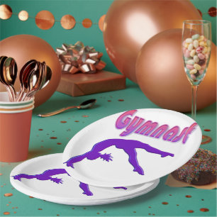 Assiettes En Carton Gymnaste Power Tumbling Purple Metallen