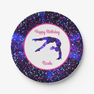 Assiettes En Carton Gymnastique "Joyeux Anniversaire" Coeurs de source