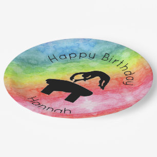Assiettes En Carton Gymnastique "Joyeux Anniversaire" Plaque papier