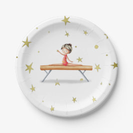 Assiettes En Carton Gymnastique mignonne Fille Anniversaire