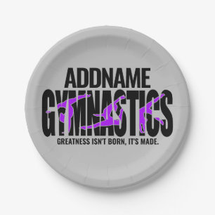 Assiettes En Carton Gymnastique NOM Équipe acrobatique Gymnaste à ress