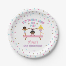 Assiettes En Carton Gymnastique pastel anniversaire