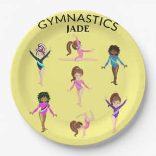 Assiettes En Carton Gymnastique personnalisation gymnaste PAPIER PLATE