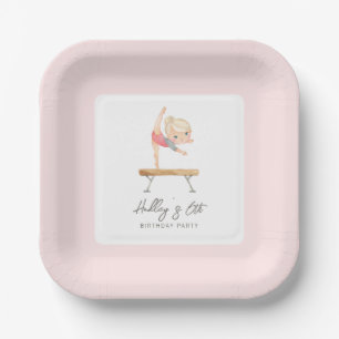 Assiettes En Carton Gymnastique Plaques de fête d'anniversaire