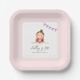 Assiettes En Carton Gymnastique Plaques de fête d'anniversaire