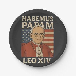 Assiettes En Carton Habemus papam Pape Léon XIV Église chrétienne