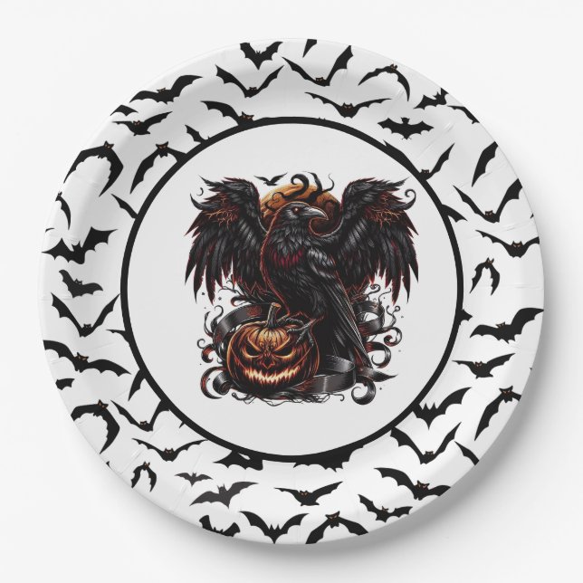 Assiettes En Carton Halloween (Devant)