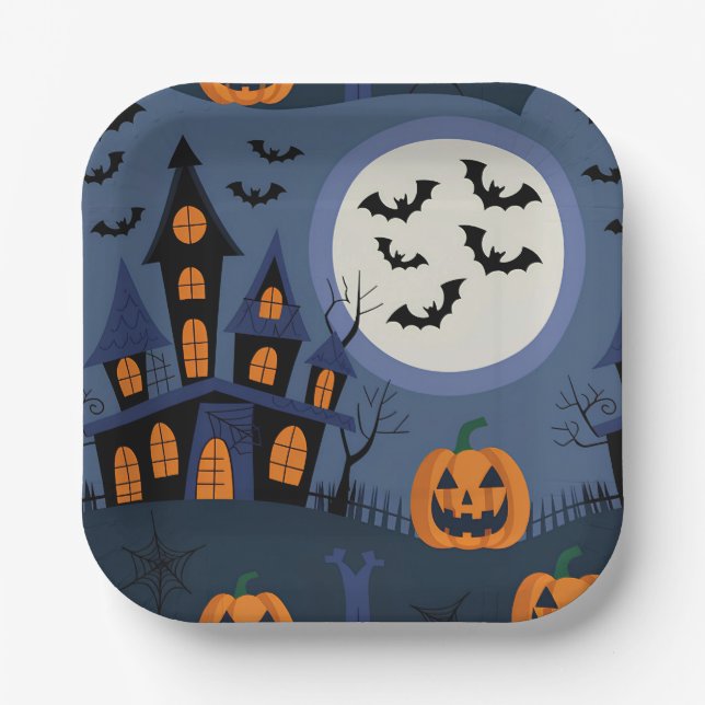 Assiettes En Carton Halloween (Recto)