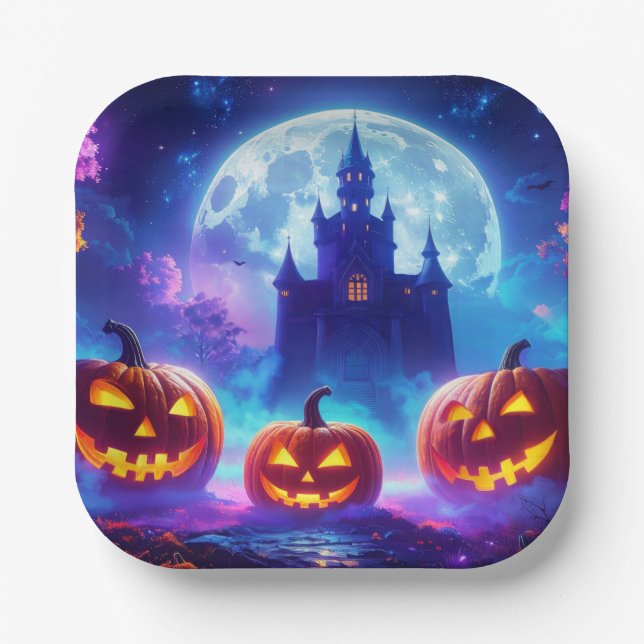 Assiettes En Carton Halloween (Recto)
