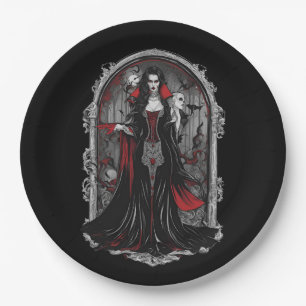 Assiettes En Carton Halloween 4 vampire, amusant, monstre effrayant, h