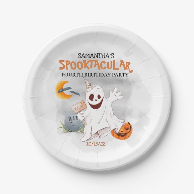Assiettes En Carton Halloween Anniversaire Fête Enfants Spottacular Fa (Devant)
