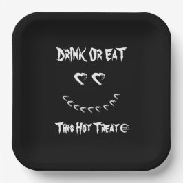 Assiettes En Carton Halloween Boire ou Manger Plaque de papier