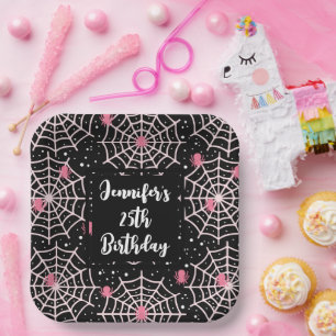 Assiettes En Carton Halloween Cobwebs & Spiders Motif Anniversaire