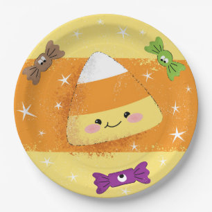 Assiettes En Carton Halloween Corail Papier de Corne de Corne Plaque_N