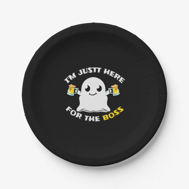 Assiettes En Carton Halloween de la bière Boos (Devant)