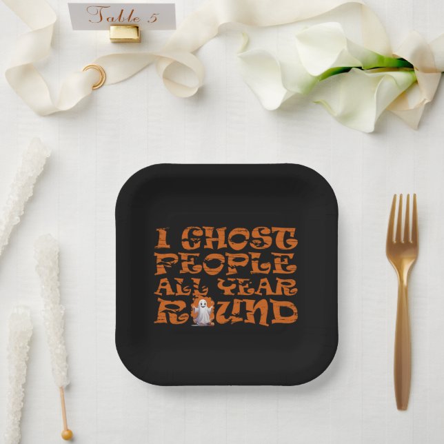 Assiettes En Carton halloween drôle dire (Mariage)