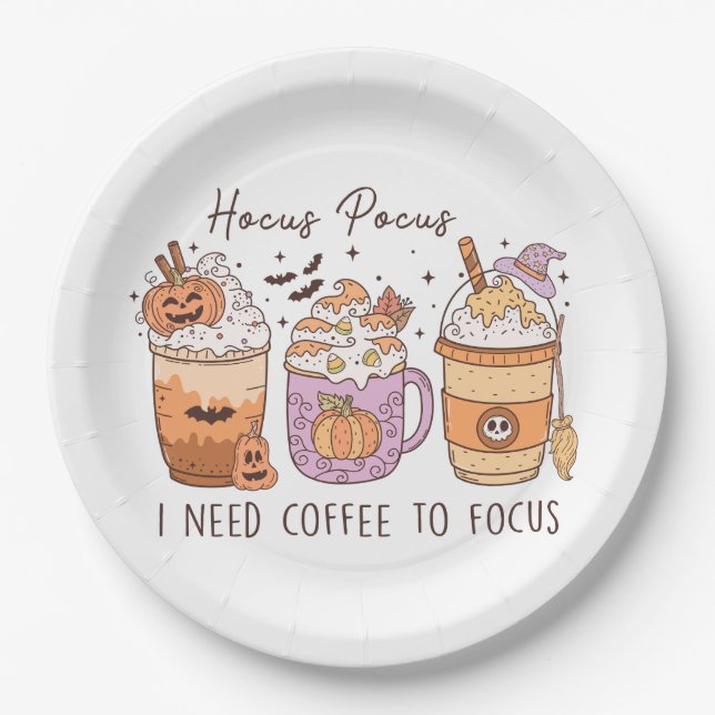 Assiettes En Carton Halloween et café (Devant)